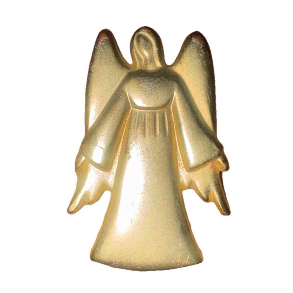 Angel Pin Brooch Brushed Matte Gold Finish Marked AGC, LLC